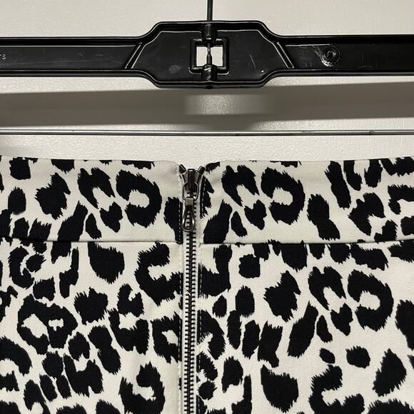 Ann Taylor Womens Black White Animal Print Straight Pencil Skirt Size 10 Career - Picture 4 of 12